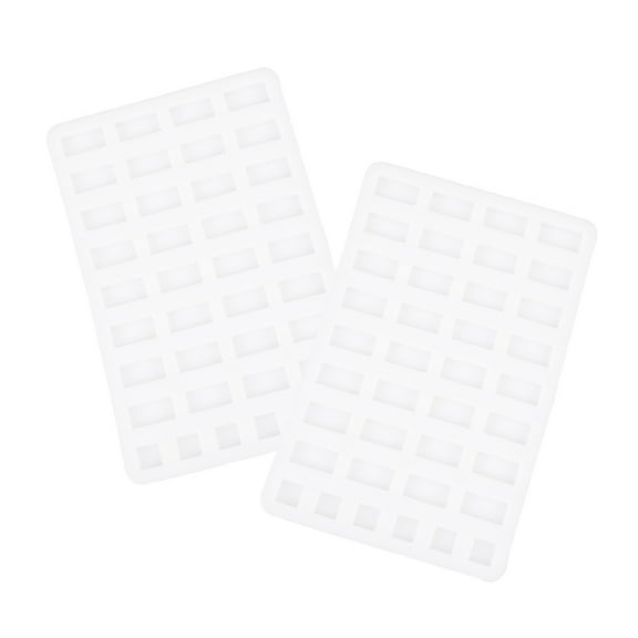 CRAFTHROU 2Pcs Miniature Brick Making Tool For Diy Enthusiasts Transparent Silicone 13.10X8.50X0.20Cm