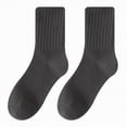 thumbnail image 2 of Ccpelsie Womens Casual Socks Solid Color Soft Cotton Breathable Crew Socks for Daily(A01-F,One Size), 2 of 4