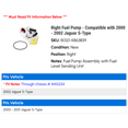 thumbnail image 2 of Right Fuel Pump - Compatible with 2000 - 2002 Jaguar S-Type 2001, 2 of 2