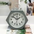 thumbnail image 3 of Kugisaki Alarm Clock Cute Analog Digital Quartz Clock Battery Operated Frosted Texture Simply Design for Living Room Bedroom Bedside Desk Decorative, 3 of 4