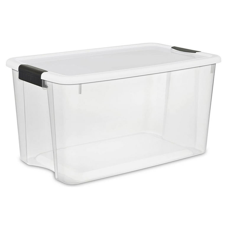 QFC - Sterilite 70 Qt Clear Plastic Stackable Storage Bin with Latching Lid,  (4 Pack), 1 Piece