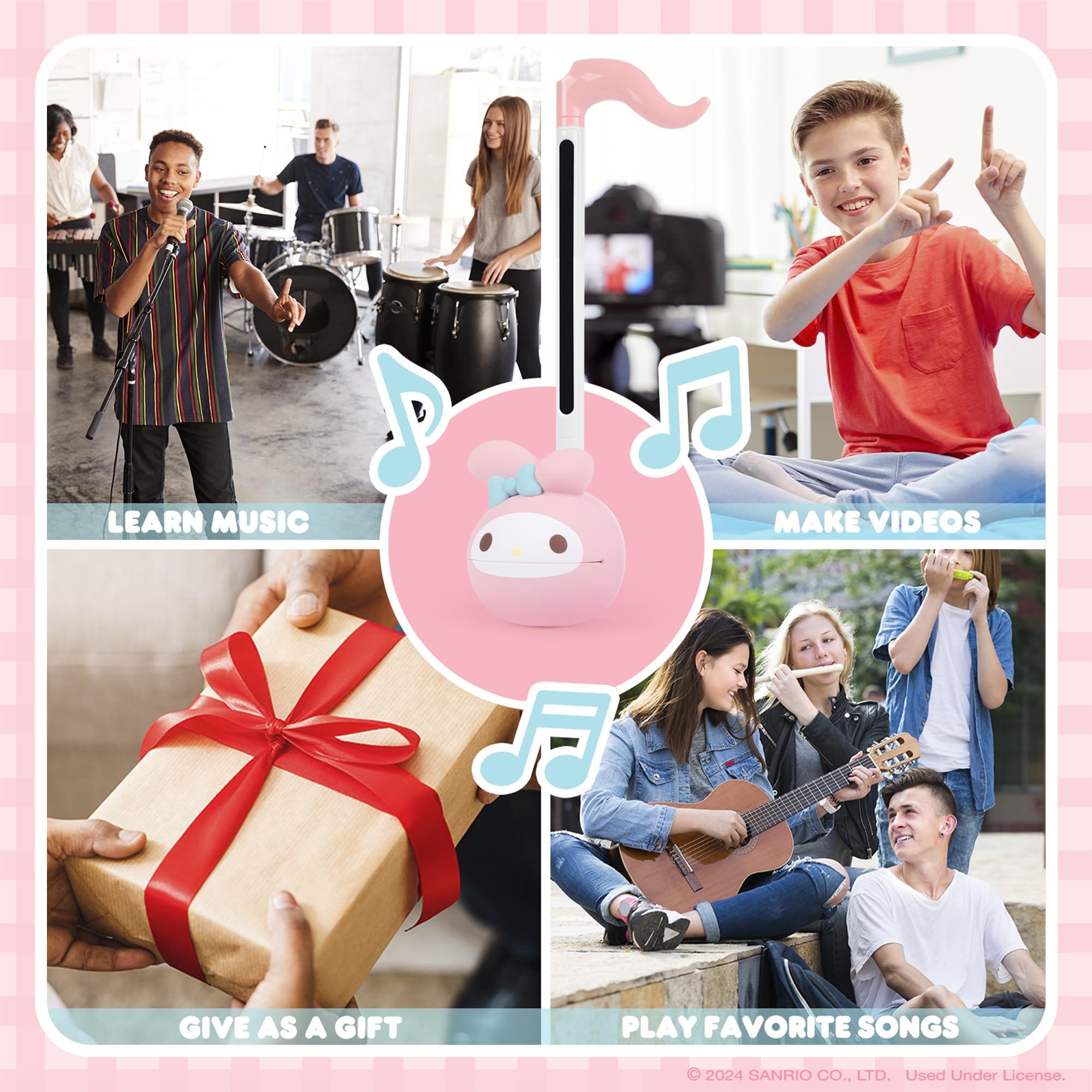 Otamatone Sanrio Hello Kitty & Friends Electronic Musical Instrument Toy for Children Unisex Adults - My Melody