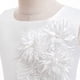 thumbnail image 5 of Vestido sin mangas de cuello redondo para niñas, color liso, cuello redondo, primavera y verano, informal, con mangas acampanadas y cuello redondo., 5 of 6
