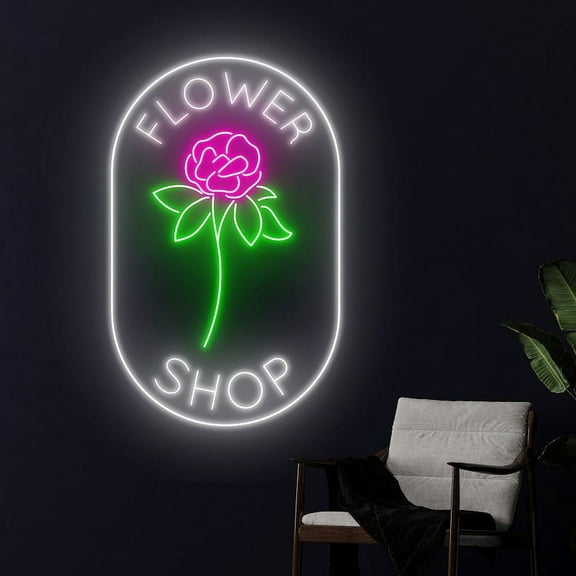 Handmadetneonsign Flower Shop Led Sign, Flower Neon Sign, Flower Neon Light, Floral Led Light