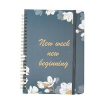 Holloyiver Weekly Planner Undated - A5 To Do List Notebook Hourly Schedules, Spiral Appointment Planner for Women and Men, PVC Hardcover, Inner Pocket, Elastic Closure, 6.5" x 8.5", Rose Flowers