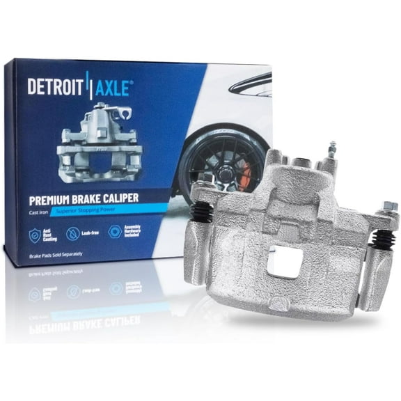 Detroit Axle - Front Left Brake Caliper for 2008-2017 Mitsubishi Lancer Disc Brake Caliper with Bracket 2009 2010 2011 2012 2013 2014 2015 2016 Replacement Driver Side Brake Caliper