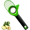 thumbnail image 1 of Cortador de aguacate 3 en 1, herramienta de aguacate con mango de silicona para aguacate, cortador de aguacate sin BPA, cuchillo multifuncional para cortar aguacate Namotu DCF18, 1 of 7