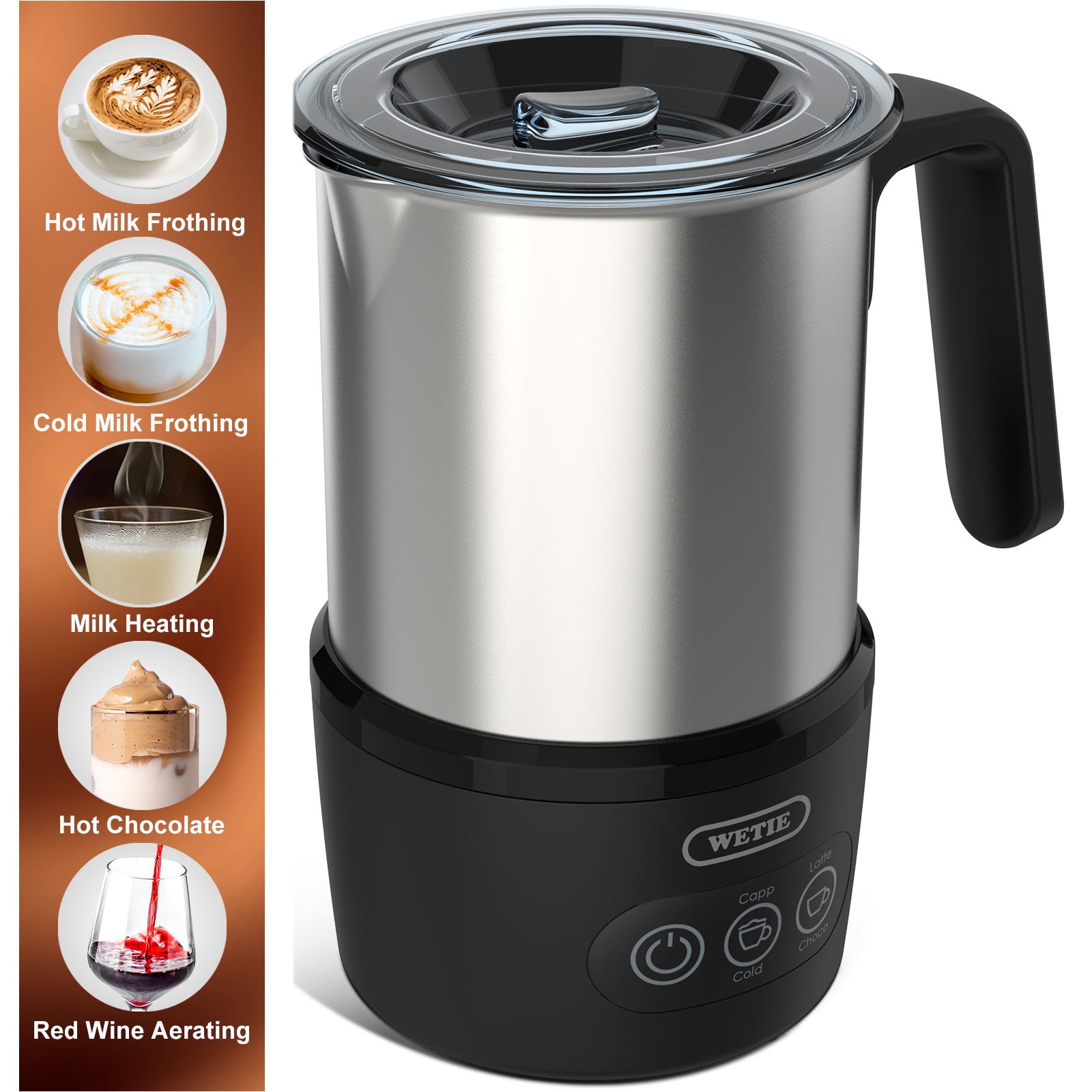 220V Electric Milk Frother Coffee Foamer Cappuccino Maker Electric