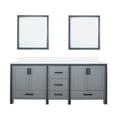 thumbnail image 4 of Ziva 80 in W x 22 in D Dark Grey Double Bath Vanity, Cultured Marble Top and 30 in Mirrors, 4 of 7