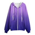 thumbnail image 5 of Fashion Zip Up Hoodie Sweatshirts for Womens Plus Size Non Positioning Printed Long Sleeved Regular Sleeve Top Hoodie, 5 of 5