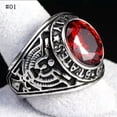 thumbnail image 4 of GKNET Mens Rings Stainless Steel Siam Red United States Army Military Finger Ring Gift-Blue-11, 4 of 9