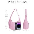 thumbnail image 3 of Deago Small Puffer Crescent Shoulder Bag for Women, Nylon Quilted Shoulder Purses, Puffy Handbags with Adjustable Strap (Pink), 3 of 8
