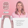 thumbnail image 4 of Liquipel Powertek Velvet USB C to USB C Fast Charger Cable, 6ft for Galaxy, Note, Tab, MacBook - Pink, 4 of 7