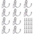 thumbnail image 1 of Ganchos para abrigos clásicos de alta resistencia, de doble punta montados en la pared con amplio uso aplicado para abrigos, toallas, sombreros, llaves y bolsos en los espacios de su hogar, 1 of 5