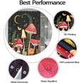 thumbnail image 5 of Stall Mushroom Shower Curtain Set Black and Red Floral Butterfly Waterproof Fabric Bathroom Shower Curtains Aesthetic Moon Flower Plant Bath Curtain Decor Without Hooks (36'''' × 72'''', Black), 5 of 6