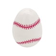 thumbnail image 2 of CuiLiyq 12 Pcs Plastic Easter Egg, 2.4 Inch Assorted Sports Balls Egg Shells for Filling Specific Treats, Easter Theme Party Favor, Basket Stuffers Filler, Classroom Prize Supplies (D), 2 of 4