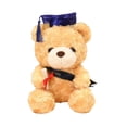 thumbnail image 3 of Muñeco de oso de 28 cm que acompaña el sueño del hogar decorativo lindo oso de peluche de peluche para Sombrero azul, 3 of 9
