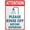 Warning Sign 4, variant on Please Rinse Off Before Entering - 8"x12" Reflective Aluminum Metal Sign with Symbol, Indoor Outdoor Warning Signage