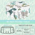 thumbnail image 2 of Cute Dinosaur 60 inch Round Tablecloth,Palm Cactus Print Circle Table Cover Stain Resistance Water Repellent Wrinkle-Free Table Cloth for Home Kitchen Dining Party Patio Indoor Outdoor, 2 of 6