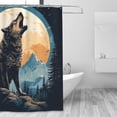 thumbnail image 4 of Wolf Shower Curta inch 72x72 inch For Bathroom, Waterproof Fabric Quick Dry Soft Decoration Set, 4 of 5