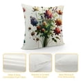 thumbnail image 4 of Leisuo Sage Green Flower Pillow Cover Throw Pillow Cover Square Cushion Covers for Outdoor Couch Sofa Living Room Home Decor White, 4 of 5