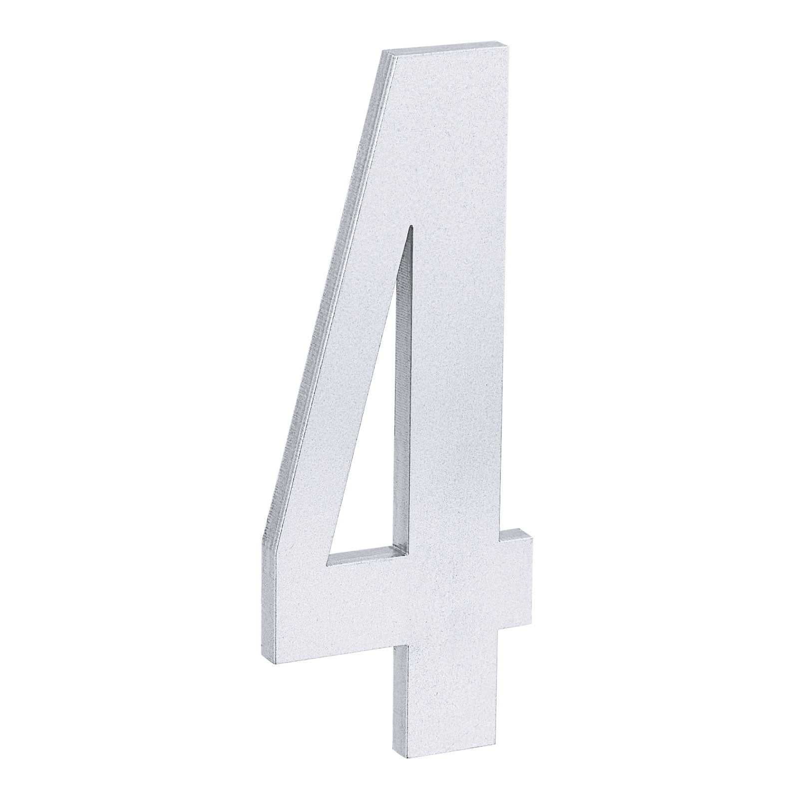 Uxcell 4.72 Inch Acrylic 3D Self-Adhesive House Number, Silver Number 4