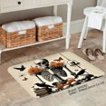 thumbnail image 2 of SPXUBZ Halloween Skeleton Non Slip Flannel Floor Mat for Bathroom Kitchen Bedroom Decor 16x24 inch, 2 of 5