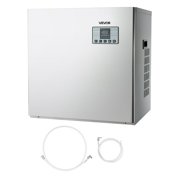 Máquina de hielo comercial VEVOR - Cabezal, 181 kg/día, de acero inoxidable, con producción programada, autolimpiable, grosor ajustable, ideal para restaurantes, bares, cafeterías y hoteles