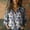 Sky Blue, variant on Long Sleeve Printed Cotton Blouse for Women V Neck Button Down Collared Shirt Loose Fit Casual Dressy Work Tops Lightweight Tunic with Curved Hem, Camouflage,XL
