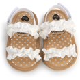 thumbnail image 5 of Infant Baby Girls Summer Sandals with Flower Soft Sole Newborn Toddler First Walker Crib Dress Shoes, 5 of 6