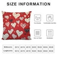 thumbnail image 5 of CMMY  Valentines Day Pillow Cover,White Hearts Decorations Holiday Farmhouse Decorative Pillow Case for Sofa Couch Decor, 5 of 5