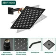 thumbnail image 4 of Matte Black Shower Faucet Set Bathroom Rainfall Mixer 8 Inch Shower Head System Single Handle Shower Trim Kit with Valve, 4 of 7
