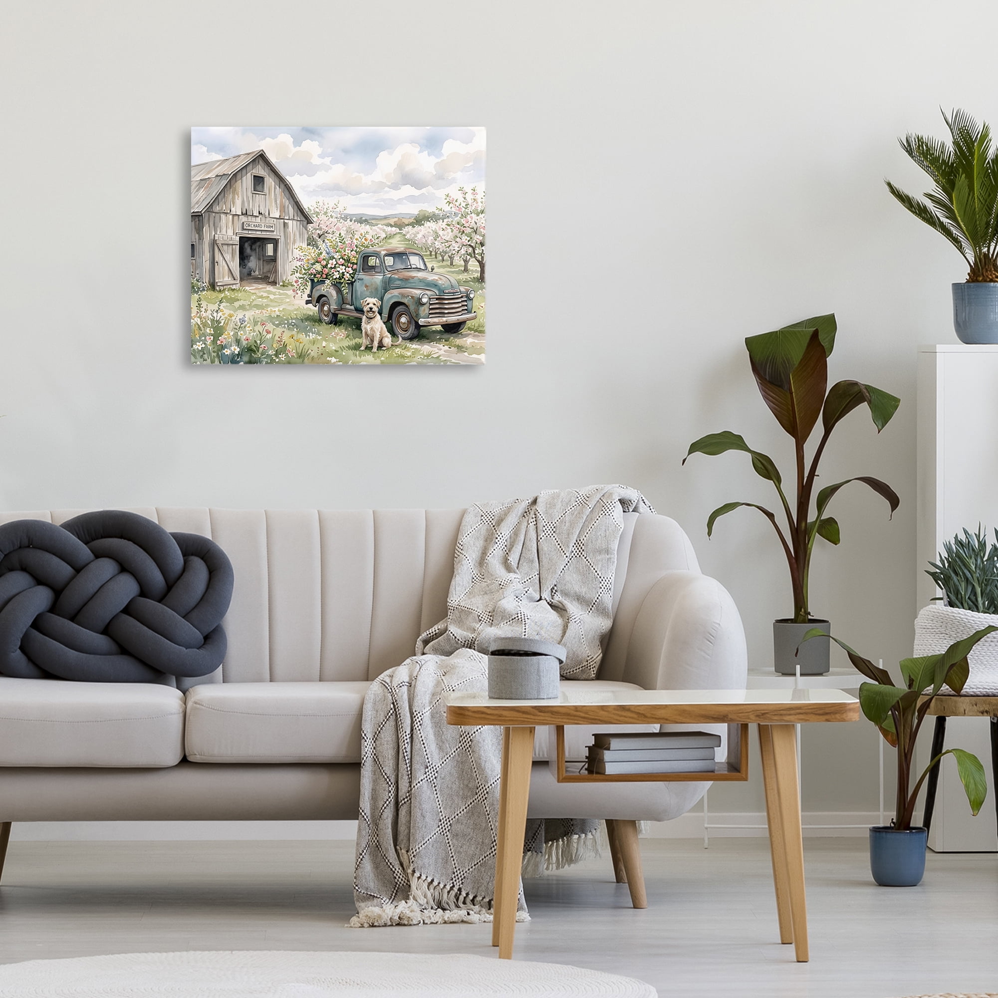 Stupell Industries Spring Orchard and Truck Canvas Wall Art, design by Tabz Jones