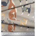 thumbnail image 3 of Soimoi Pink Silk Fabric Cute Dog Fabric Prints By Yard 44 Inch Wide, 3 of 3