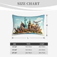 thumbnail image 4 of Sikiie Iconic Global Landmarks Print Plush Pillow Cover, Wrinkle-proof and Stain-resistant Pillow Protector without Pillow Core, Home Decoration-20"x30", 4 of 6