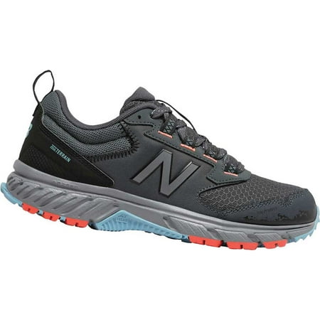 Women's New Balance 510v5 Trail Running Shoe Gunmetal/Wax Blue/Toro Red 7 B