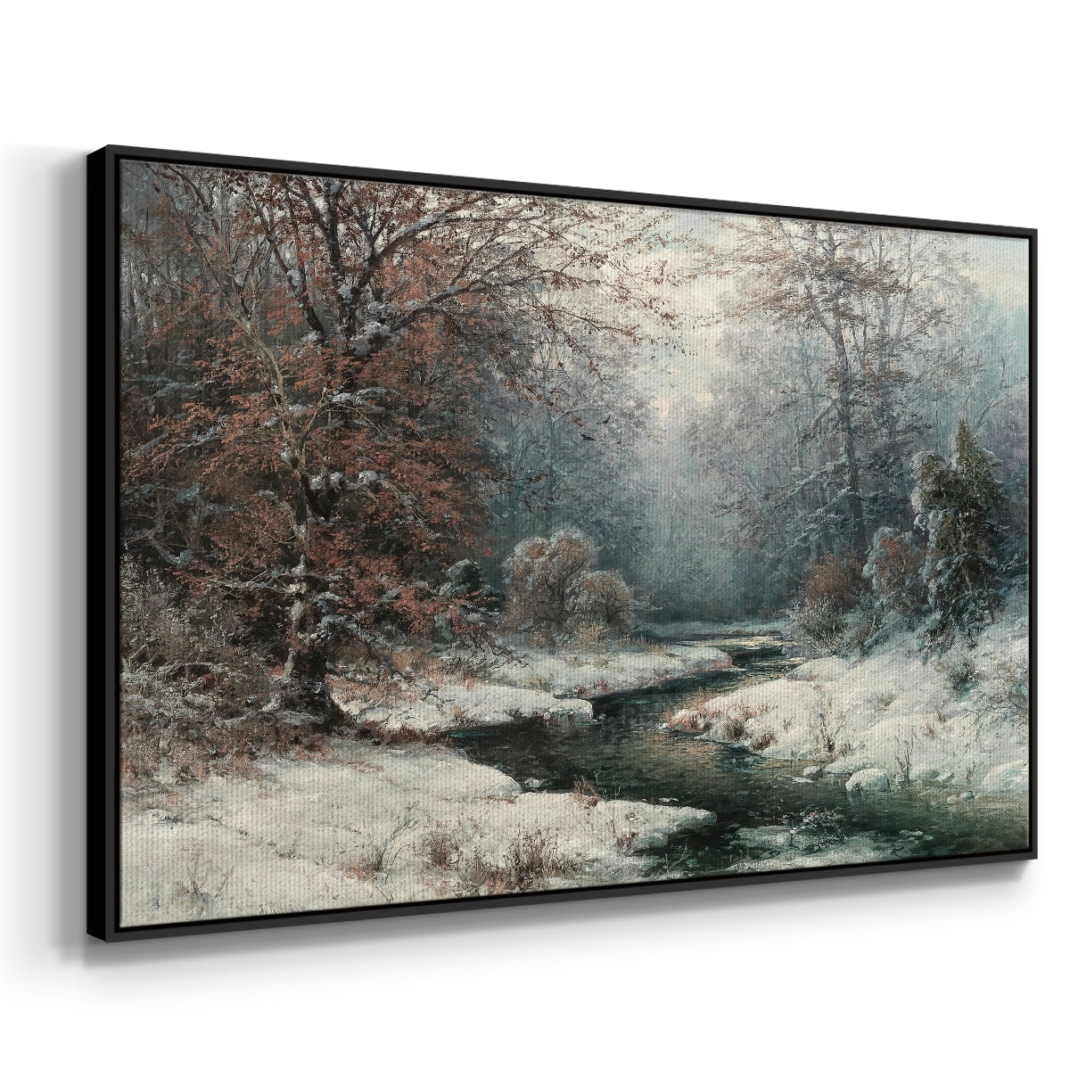 Vintage Landscape-CCLXXXVIII By Wexford Home Framed in Black Wood Gallery Wrapped Canvas 25 in. x 37 in.