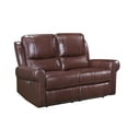 thumbnail image 3 of Lexicon McCall Leather Match 2-Piece Power Reclining Sofa Set in Brown, 3 of 14