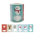 thumbnail image 2 of Rectangle Roll Christmas Holiday Card Gift Packaging Cute Cartoon Decoration Sticker Label, 2 of 9