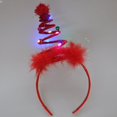 thumbnail image 4 of Navidad crece en la oscuridad espiral Navidad sombrero en forma de diadema Navidad Año nuevo fiesta regalo pluma primavera sombrero LED tocado, 4 of 4