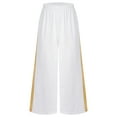 thumbnail image 6 of Aislor Girls Sleeveless Praise Dance Dress Metallic Gold Liturgical Worship Tunic with Wide Leg Pants Set White 14, 6 of 7