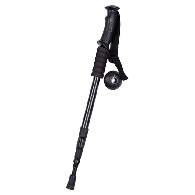 Almencla Cannes de Randonnée Ajustables Soutien Solide Accessoires pour Marche Voyage Randonneurs Noir 3 Sections