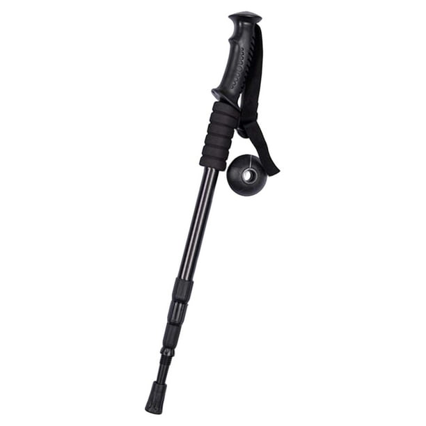 Bastones de trekking para senderismo, accesorios resistentes para escalada, viajes y montañismo. Negro 4 Secciones