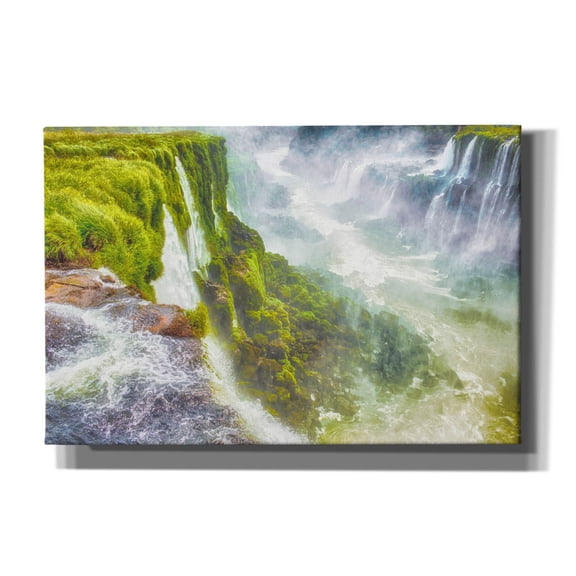 Epic Graffiti 'Iguazu Falls 2' by Mark A Paulda, Canvas Wall Art, 18"x12"