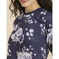 thumbnail image 5 of MoomayaWomens PrintedLoose-Fit Top,ElbowSleeves Round Neck Lounge Wear Top, 5 of 8
