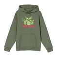 thumbnail image 5 of Gremlins Red Circle Logo Adult Olive Long Sleeve Hoodie-XL, 5 of 7