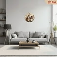 thumbnail image 6 of 2D Flat 1pc 10Inch Non-Ticking Silent Wooden Wall Clock - Tabby Cat Floral Arrangement Design, Rustic Vintage Round Clock for Home Office Kitchen Living Room, AA Battery Not Included), 6 of 7