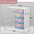 thumbnail image 5 of GGI International Modern Color Print 9-cubby Storage Tower Tie-Dye Turquoise, 5 of 6