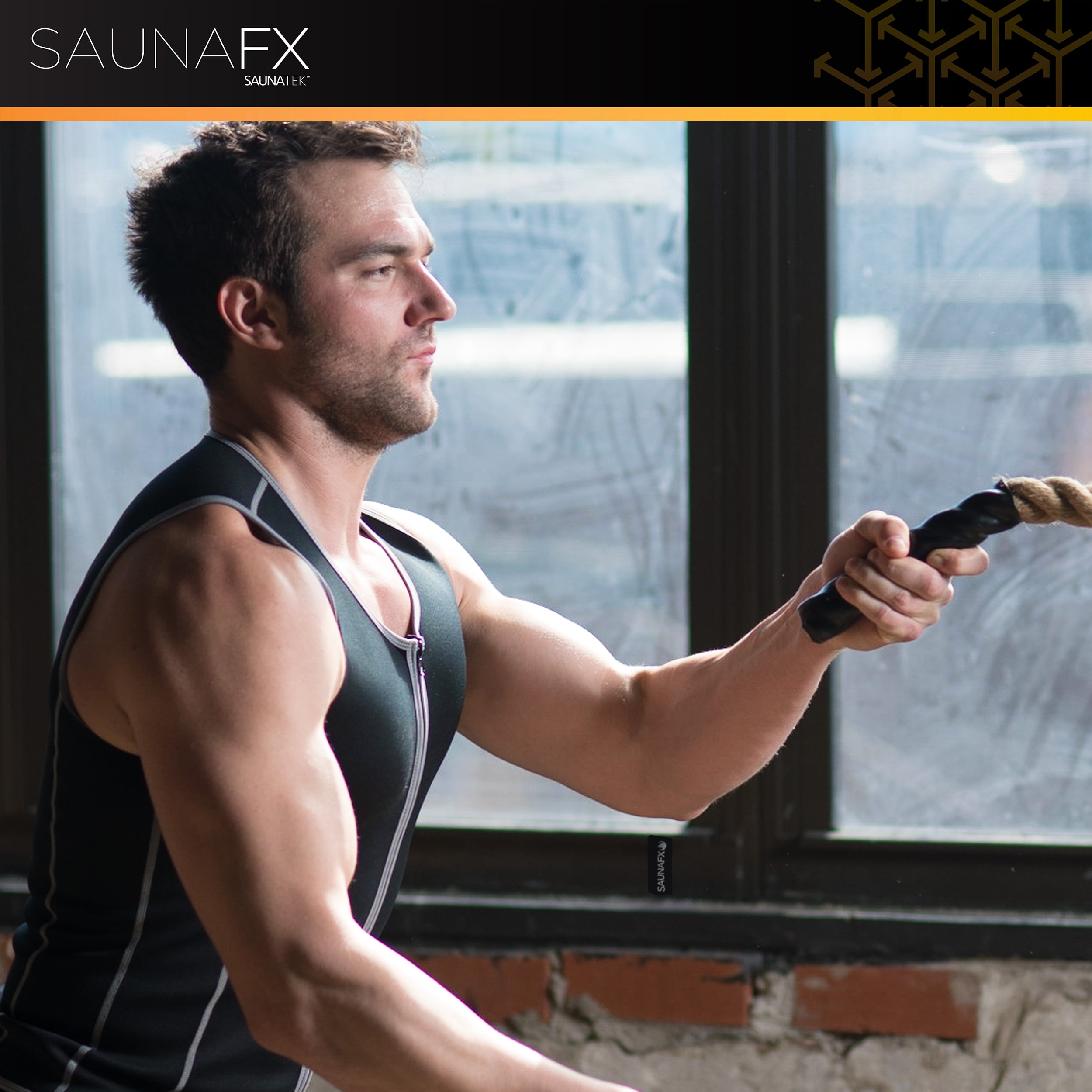 Saunafx Men's XL Sweat Neoprene Slimming Sauna Body Shaper Fitness Zip up Vest for sale online 