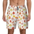 thumbnail image 2 of Goofa Cute Cartoon Mushrooms Printed Men's Swim Trunks Board Shorts Quick Dry Mens Swimming Trunks with Compression Liner,Breathable Fit Hawaii Beach Shorts-3X-Large, 2 of 9